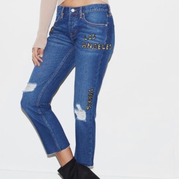 Kendall Kylie Boyfriend Jeans 